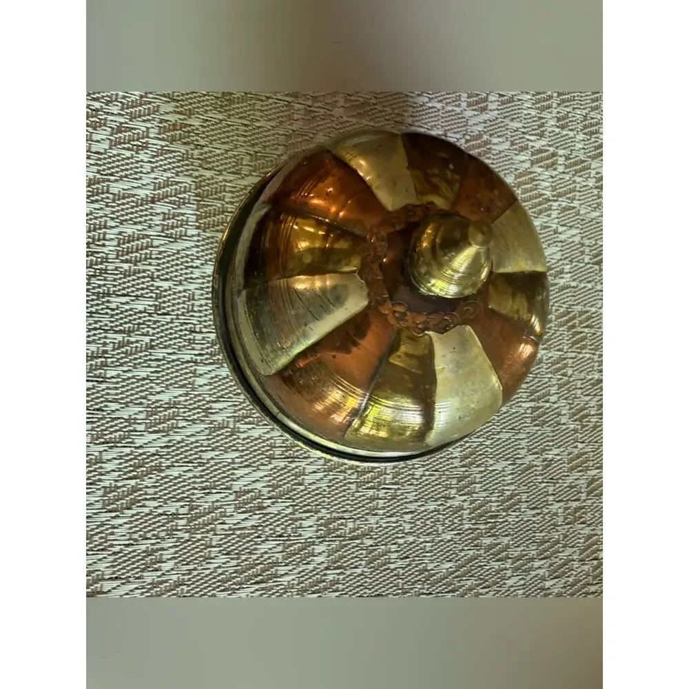 Multi metal copper brass covered container 4